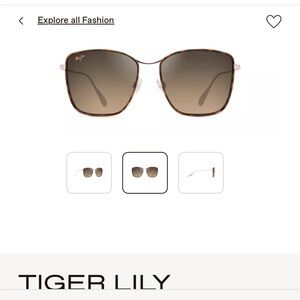 Maui Jim Tortoise Sunglasses with Gold Accents